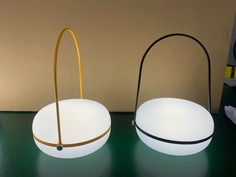 Светодиодный светильник декоративный в форме овала с металической ручкой 18х18х28 см No Brand