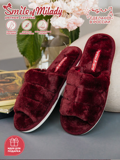 Тапочки женские Smile of Milady 352-350 отк бордовые 36-37 RU