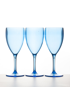 Бокалы для вина NIPCO голубые из поликарбоната 3 штуки