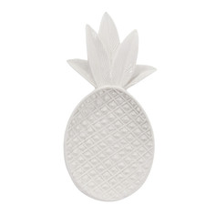Тарелка "Ананас" Tray Shiny white 9*19cm Bloomingville