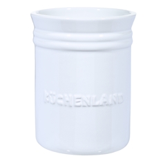 Подставка для кухонных принадлежностей, 15 см, керамика, белая, Ceramo Kuchenland
