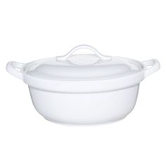 Форма для запекания Kuchenland, 20 см, с крышкой, фарфор Р, круглая, белая, Light kitchen