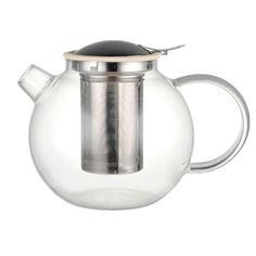 Чайник заварочный, 1,1 л, стекло Б/сталь, бежевый, Lilac, Classic Kuchenland