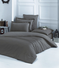 Простыня Maktex из сатина на резинке 160x200x30 Серый