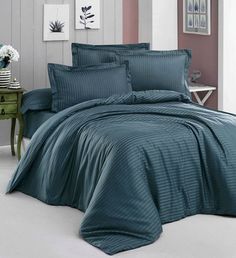 Простыня Maktex из страйп-сатина на резинке 200x220x40 Магеллан 1х1