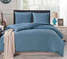 Постельное бельё Maktex тенсель семейное x30см 60S 72 Голубая дымка