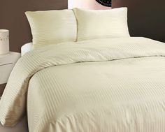 Простыня Maktex из тенселя 200x220 60S 4217 Бежевый Страйп 1х1