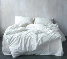 Простыня Maktex круглая из варёного хлопка на резинке 220x220x20 Белый