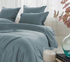Пододеяльник Maktex из тенселя 150 х 200 60S 4226 Серый