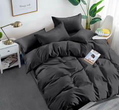 Простыня Maktex из страйп-сатина на резинке 160x200x30 Вулкан 1х1