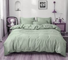 Пододеяльник Maktex из тенселя 220 х 240 60S 4328 Зелено-голубой