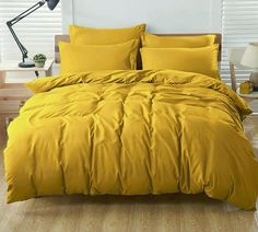Пододеяльник Maktex из тенселя 145 х 215 60S 12 Горчица