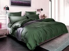 Пододеяльник Maktex из тенселя 240 х 260 60S 11 Темный изумруд