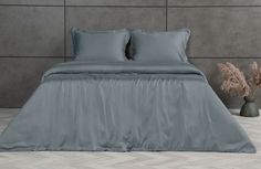 Пододеяльник Maktex из тенселя 175 х 215 Серый Райнар