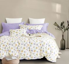 Пододеяльник Maktex из сатина 200 х 200 Цветочная лужайка