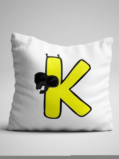 Подушка декоративная именная Alphabet lore Алфавит лора Буква K No Brand