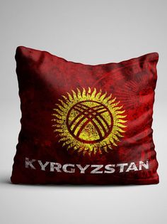 Подушка декоративная именная Киргизия No Brand