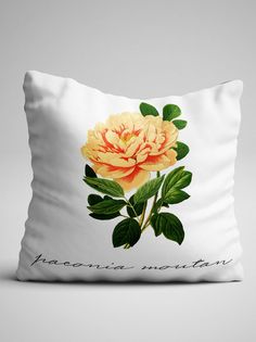 Подушка декоративная именная Пион No Brand
