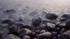 Картина на холсте LinxOne Макро, камни, туман, дымка 60x110
