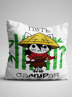 Подушка декоративная Путь самурая 40х40 см No Brand