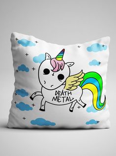 Подушка декоративная Чаппай Death metal, 40х40 см No Brand