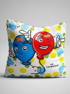 Подушка декоративная Чаппай Не сдувайся, 40х40 см No Brand