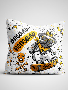 Подушка декоративная Чаппай Ёпсель - мопсель. Мопсы, 40х40 см No Brand