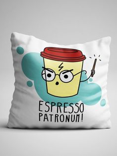 Подушка декоративная Чаппай Espresso patronum, 40х40 см No Brand
