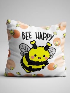 Подушка декоративная Чаппай Bee Happy, 40х40 см No Brand