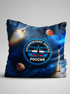 Подушка декоративная Чаппай Космические войска, 40х40 см No Brand