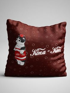 Подушка декоративная Чаппай Кока Кот, 40х40 см No Brand