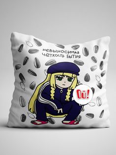 Подушка декоративная Чаппай Четкость бытия, 40х40 см No Brand