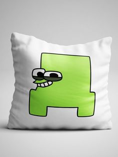 Подушка детская Чаппай Русский Алфавит лор Alphabet lore Буква Д, 40х40 см No Brand