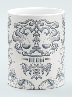 Кружка Зодиак Весы, белый No Brand
