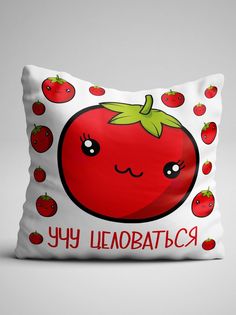 Подушка декоративная Чаппай Учу целоваться, 40х40 см No Brand