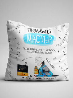 Подушка декоративная Чаппай Пьяный мастер, 40х40 см No Brand