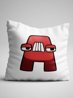 Подушка детская Чаппай Русский Алфавит лор Alphabet lore Буква А, 40х40 см No Brand