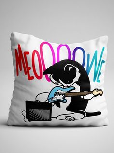 Подушка декоративная Чаппай Meoooowe, 40х40 см No Brand