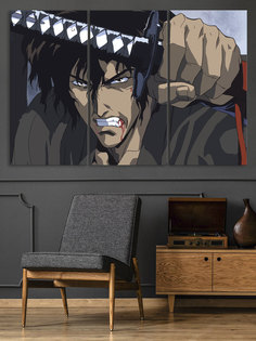 Большая модульная картина на холсте Topposters 150х100 см манускрипт ниндзя