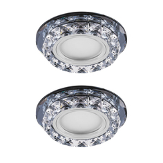 Светильник с подсветкой Feron 28823 GU5.3 MR16 CD878 прозрачный в упаковке 2 шт