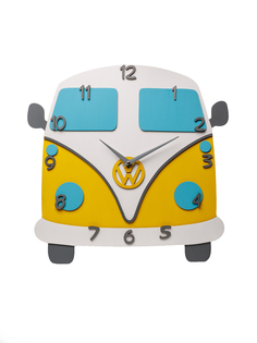 Настенные деревянные часы, Neprostochasy, Автобус, Машина 38х37 см