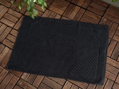 Полотенце махровое МатрасОптТорг для ног полотенце-коврик Ножки черный 50х70