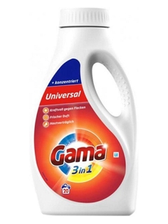 Гель для стирки Gama Universal 3 в 1 универсальный, 1 л