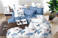 Комплект постельного белья Sweet Sleep Factory HCSBGEURO-70/160 бабочки в цветах