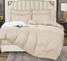 Комплект постельного белья Жаккард Sweet Sleep Factory GSHSBEURO-50 R140 Ваниль