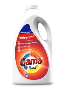 Гель для стирки Gama Universal 3 в 1 универсальный, 4, 15 л