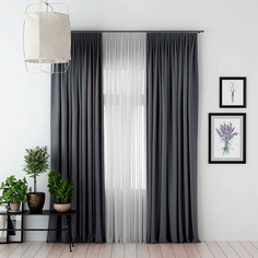 Штора Блэкаут Темно Серый 200х270 No Brand