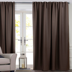 Штора Блэкаут Коричневый 200х240 на шторной ленте 6см No Brand