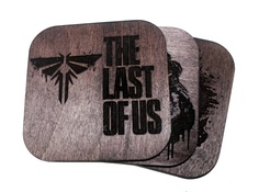 Комплект подставок под стакан бирдекель The Last of Us дерево No Brand