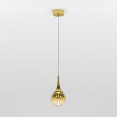 Подвесной светодиодный светильник Eurosvet Adour 50256/1 LED золото с янтарным плафоном